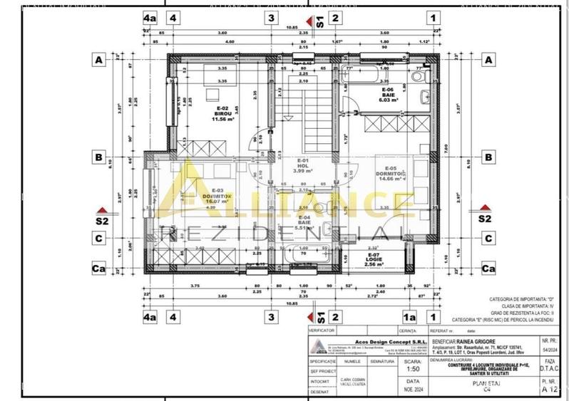 Casă individuală cu 4 camere decomandat cu Canalizare în Central