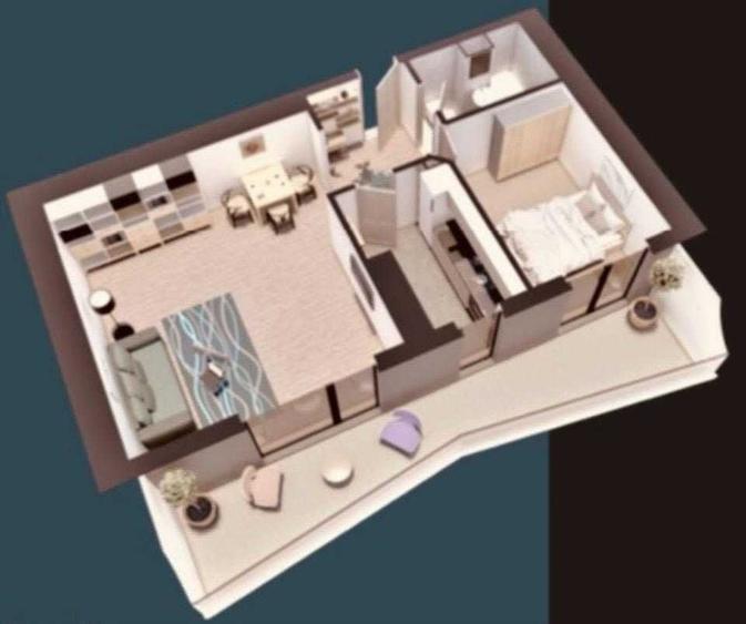 Apartament cu 2 camere decomandat în Central