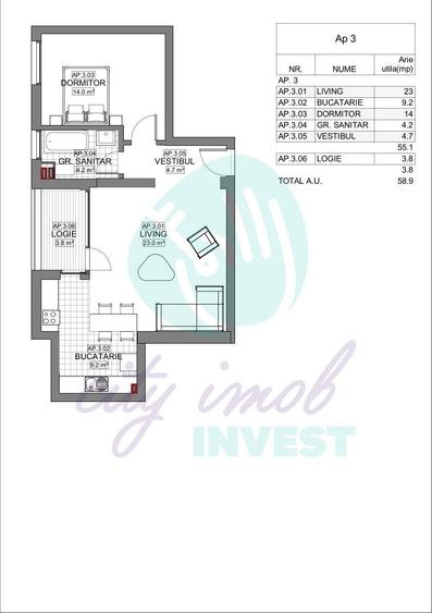 Apartament cu 2 camere în Ștefan cel Mare