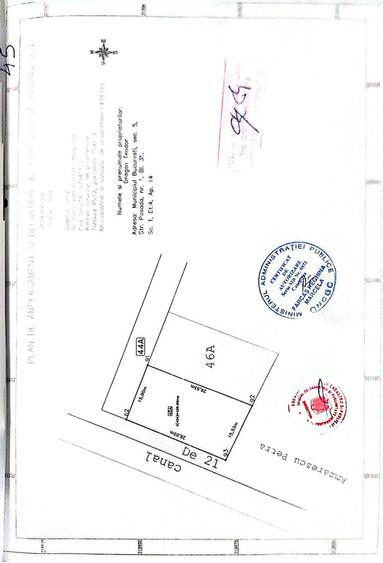 Teren de 996 mp, în Central