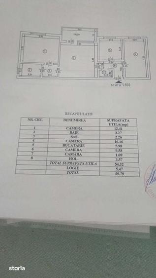 Apartament cu 3 camere în Copou