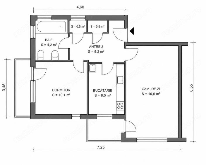 PB cu 2 camere - Decebal - Slatinei - IMOBIHOR - 1