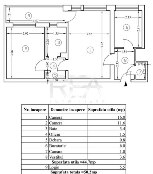 2 camere, 5/9, 50 mp, anvelopat-Gorjului - 2