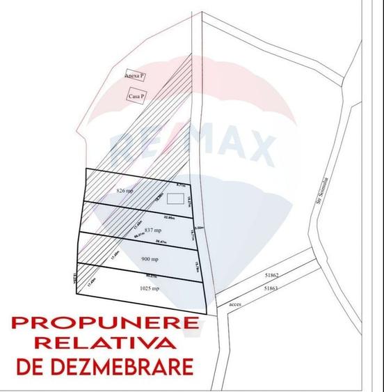 Teren Construcții intravilan de 826 mp, în Central