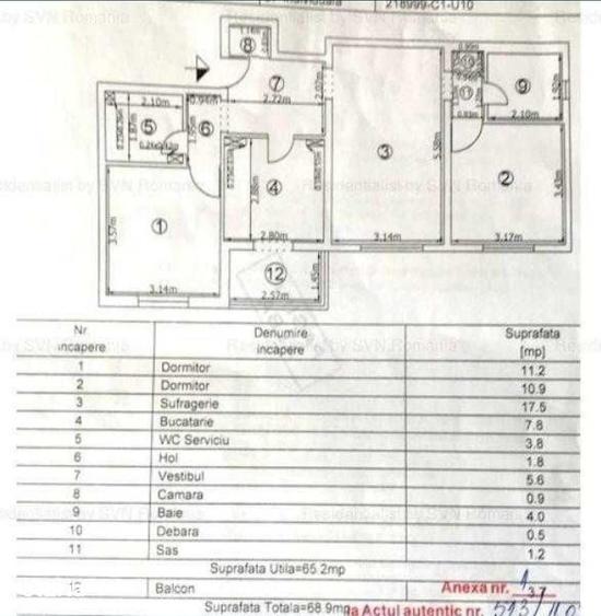 Apartament cu 3 camere semidecomandat în Vitan