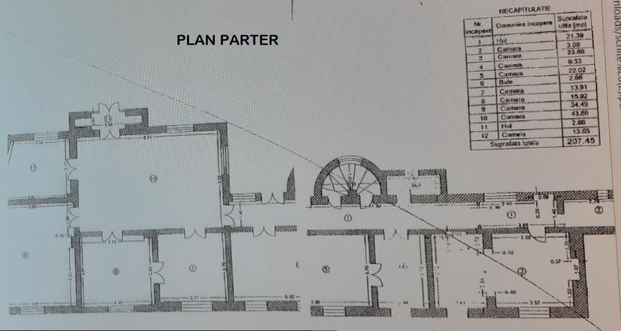 Casă individuală cu 15 camere cu Canalizare în Unirii