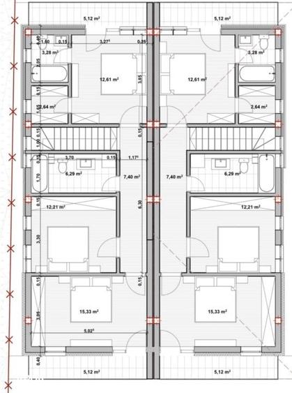 DUPLEX 4 CAM, SU 120 MP, 2 BALCOANE IN DEZMIR - 1