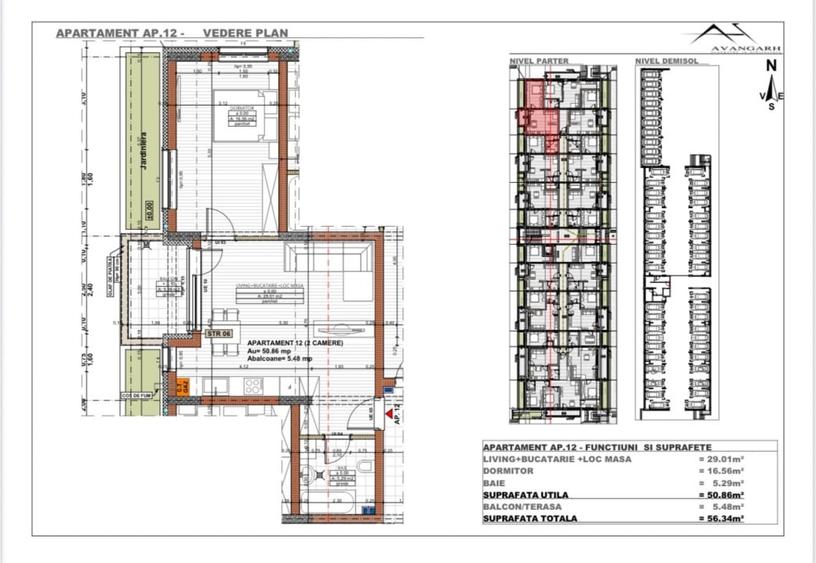 Apartament cu 2 camere în Florești