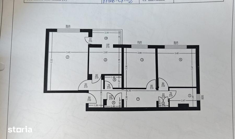 Apartament cu 3 camere în Central