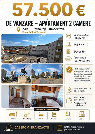 Apartament cu 2 camere în Central