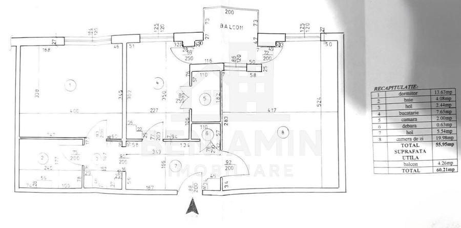 Apartament cu 2 camere decomandat în 1 Mai