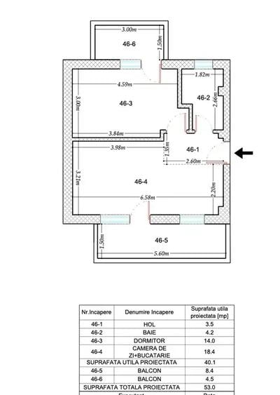 Apartament cu 2 camere semidecomandat în Theodor Pallady