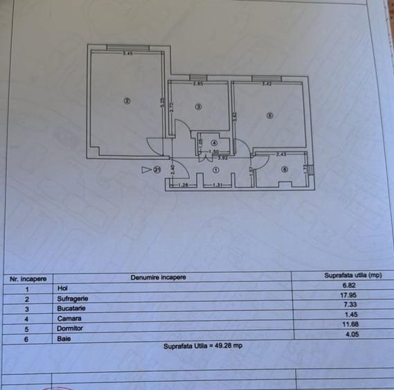 Apartament cu 2 camere decomandat în Inel II