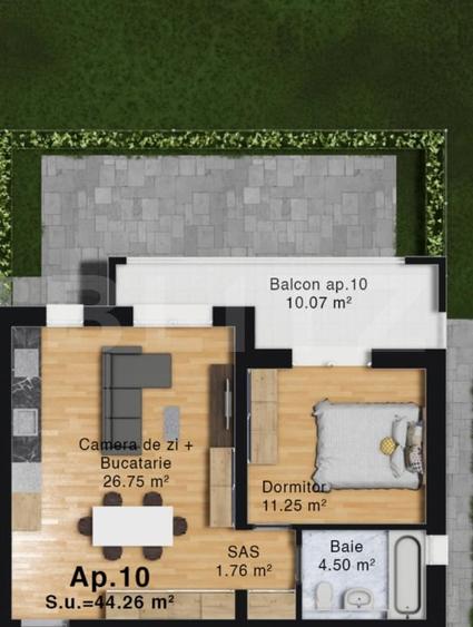 Apartament cu 2 camere decomandat în Vetiș