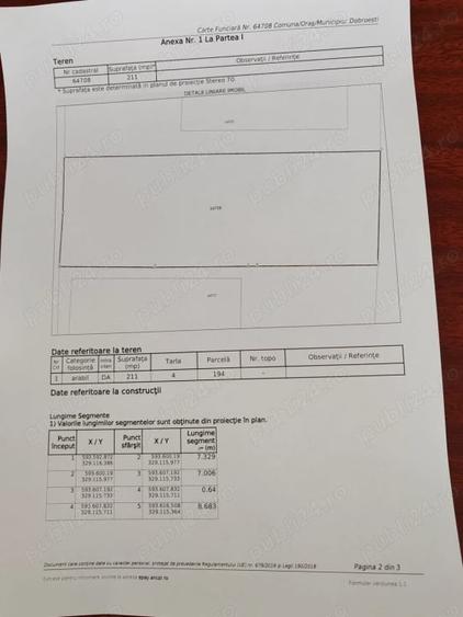 Dobroesti | Teren 211 Mp | Strada Trandafirilor | Deschidere 10 M - 2