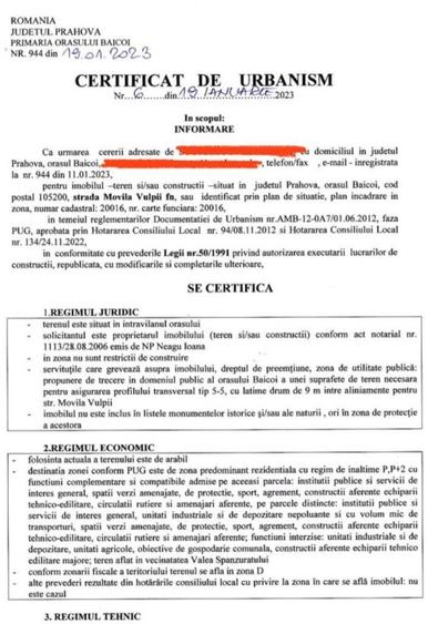 TEREN INTRAVILAN  5400mp BAICOI in apropiere de DN1 - 7