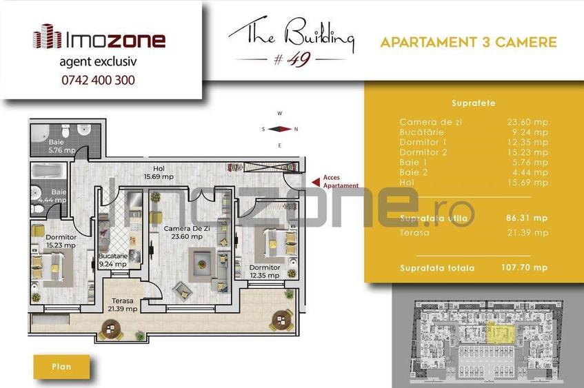 COMISION 0% - 3 CAMERE modern, spatios, FINISAT 86 MP + T... - 1