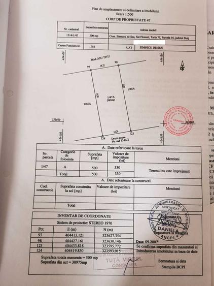 Vand teren intravilan 500mp Simnicu de Sus, sat Floresti - 10
