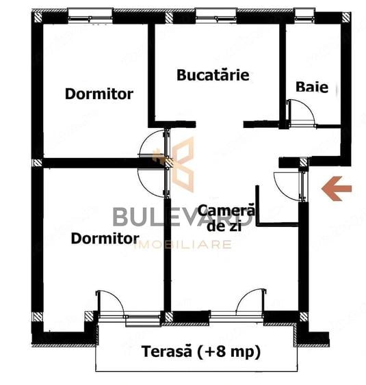Apartament cu 3 camere semidecomandat în Apahida