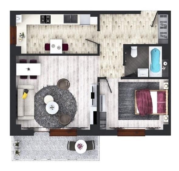 Apartament 2 camere decomandat - Bucium Confort Apartament 2 camere decomandat - Bucium Confort