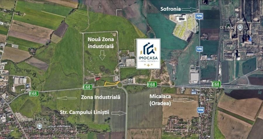 Teren de vânzare 4.717 mp Expunere excelentă la Centura Nord Arad PUZ - 1