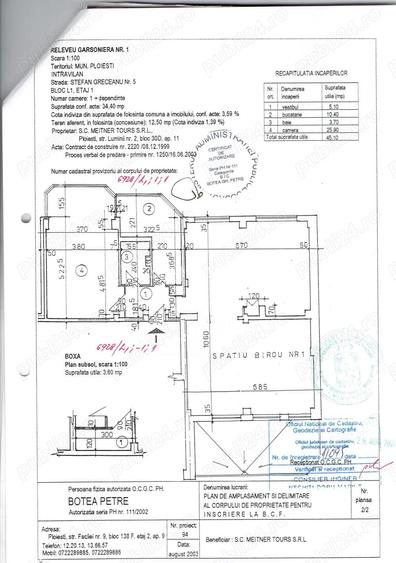 Spatiu birouri 120 mp ULTRACENTRAL (120 mp ,mobilat cu birouri
