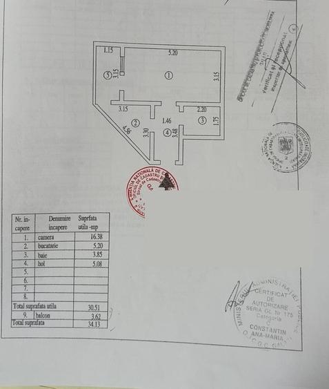 Ap. 1 camera Faleza, bloc mixt, etaj 1, renovat - 1