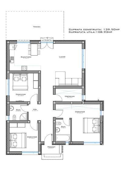 Casă modernă la roșu, parter – Domnești, 500 mp teren. - 8