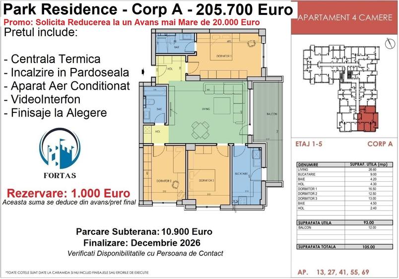 Apartament 4 CAMERE Premium > 5 MIN metrou > promo cash > COMISION 0% - 11