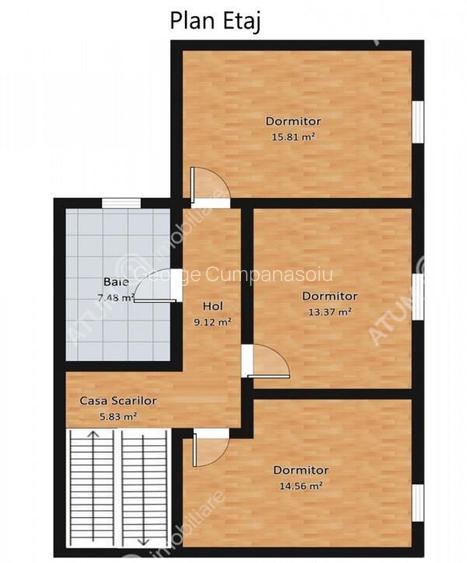 Casa 4 camere 3 bai terasa si teren 250 mp zona Octavian Gog