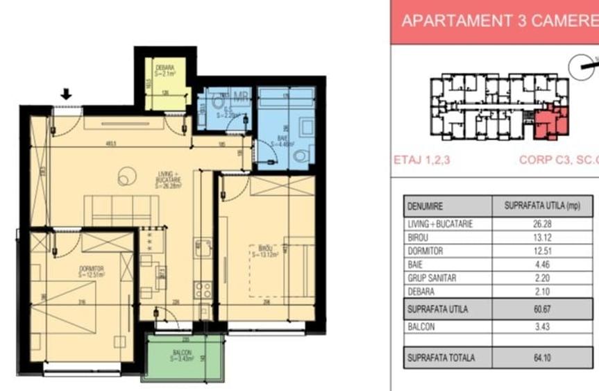 Apartament 3 camere - 2