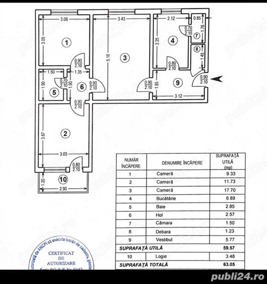 Inchiriez apartament 3 camere Inchiriez apartament 3 camere