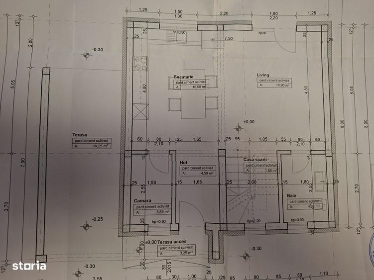 Casa Martinesti cu 3 camere+living, parcare acoperita si teren 450mp. - 2