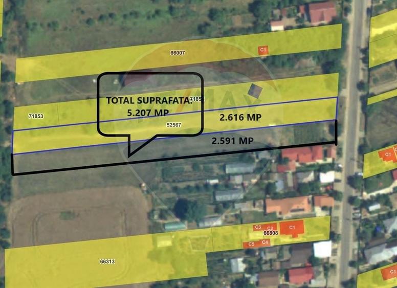Teren Construcții intravilan de 5207 mp, în Balotești