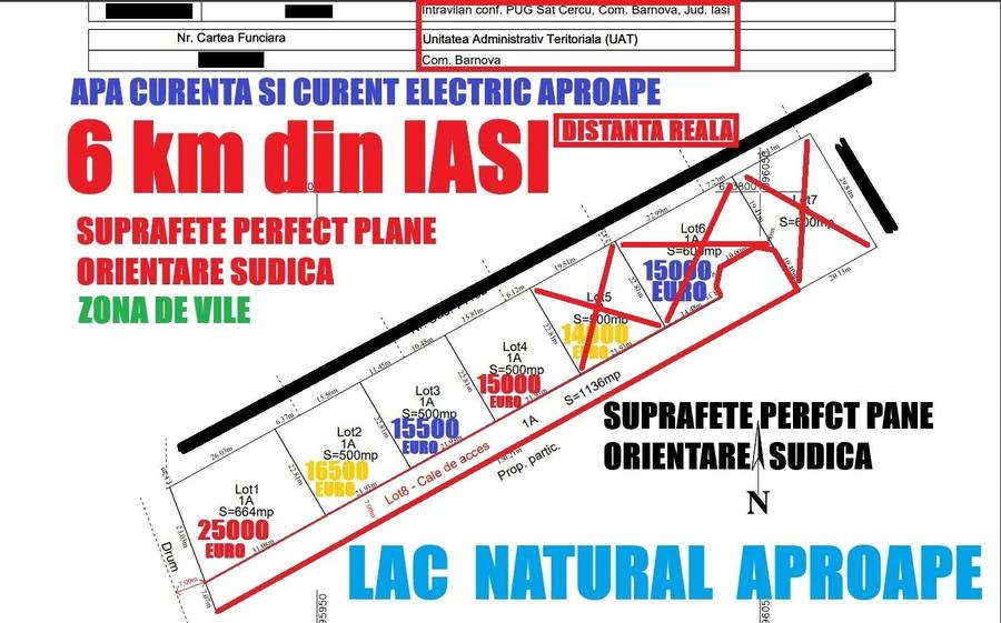 Bucium, 630 mp , 15000 euro,NUMAI 6 km din Iași, ZONĂ SUPERBĂ!!! - 5