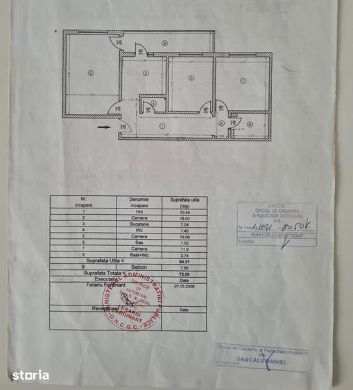 Apartament cu 3 camere decomandat în Central