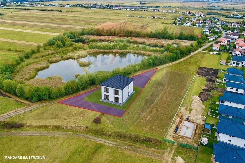 Teren intravilan 1350 mp – Jucu de Mijloc, lângă lac – ideal duplex - 1
