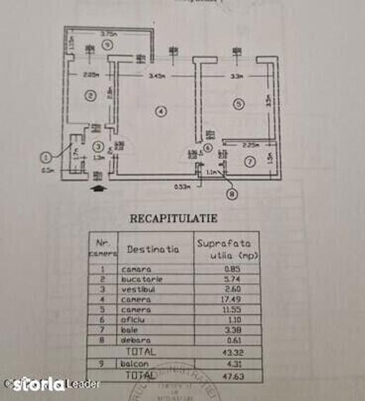 2 camere langa Parcul IOR | Etaj 1 | Potential de transformare - 16
