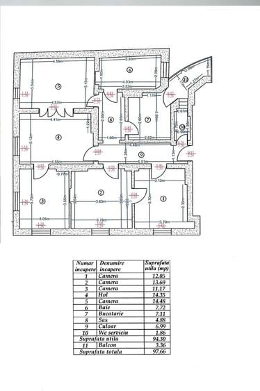 Piata Unirii, Orleanu, 5 camere - 7
