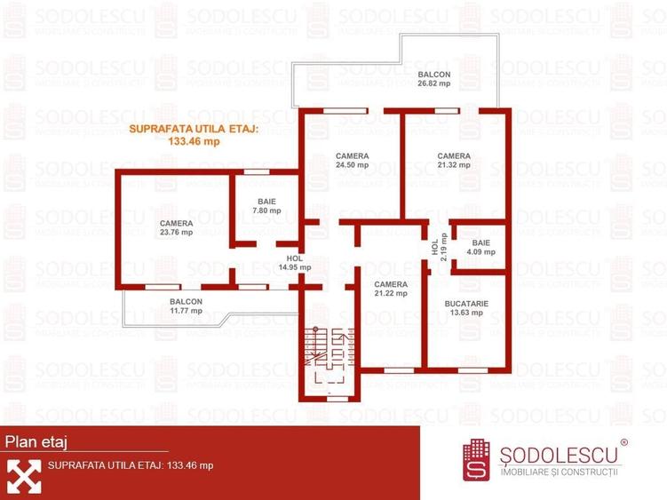 Vila  zona Elisabetin P+2E+M - 3