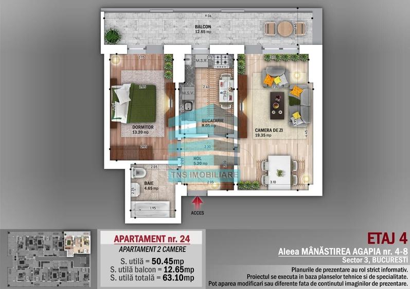 Apartament 2 Camere, Titan-Nicolae Grigorescu,Metrou - 7