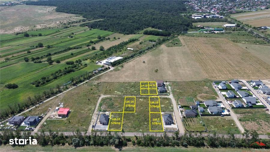 Loturi teren intravilan de vanzare in Vanatori intre 576mp - 612mp - 5