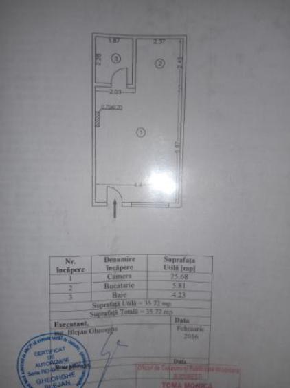 Garsoniera+ curte proprie  - 2