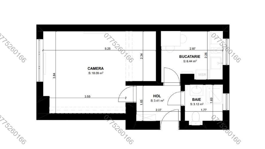 Garsoniera ultracentrala Sala Palatului Cismigiu - birou/locuinta - 9