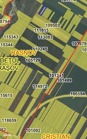Teren extravilan arabil de vanzare Ra?nov-Cristian| 200 m de A3 - 2