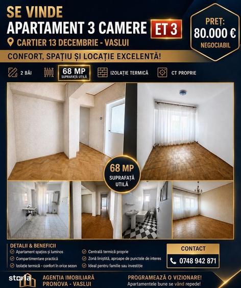 Apartament 3 camere - ET 3 - 1