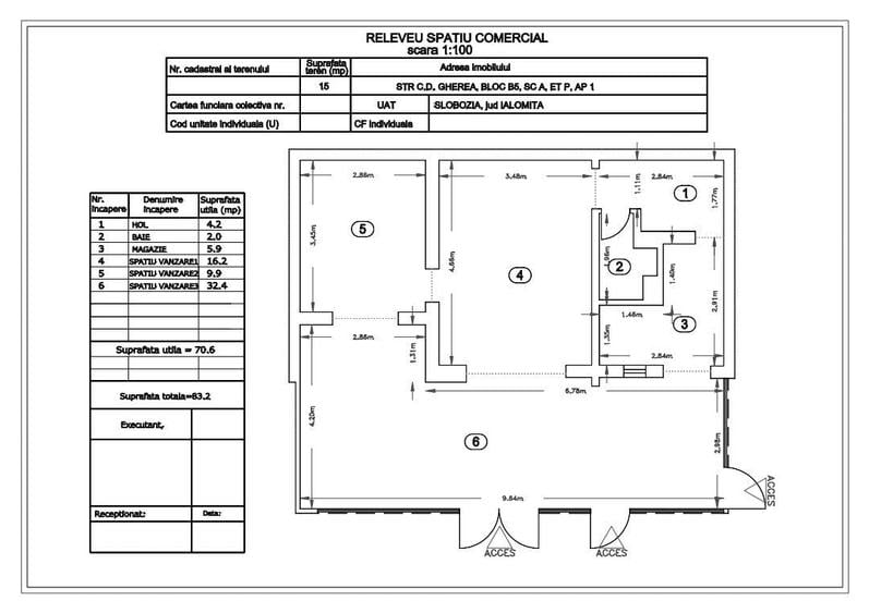 Spațiu comercial, de 71 mp, în Exterior Vest