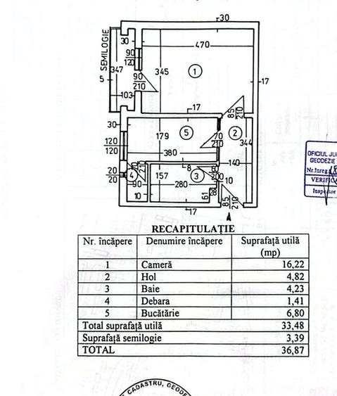 Rovine, garsoniera de vanzare, 4/4, decomandata, 37 mp, an 1985, mobilat/utilat - 14