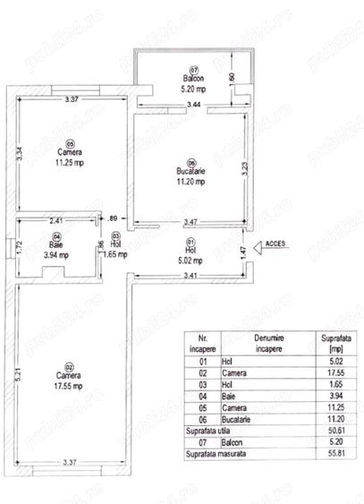 Apartament 2 camere decomandat 51 mp + centrala proprie Freidorf 76.800 - 4