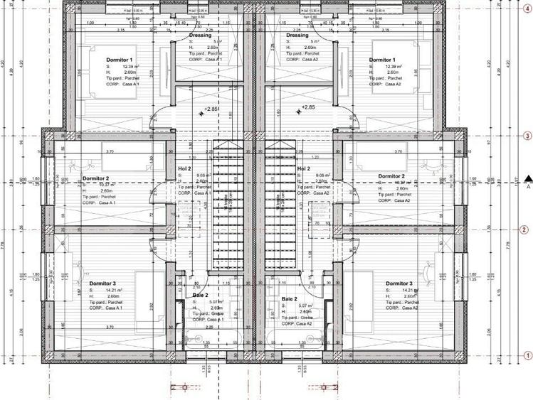 Duplex semifinisat, 120 mp utili, teren 550 mp, Chinteni - 12